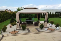 Paviljono "Valencia" 3x4 m kreminės spalvos stogo danga Garden Point