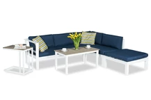 Moderni aliuminio kampinė sofa Cardiff Garden Point