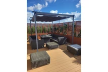 Antracito spalvos terasos pergola La Palma 3x4 Garden Point