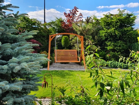 "Borneo Garden Point" medinės sodo sūpynės