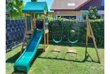 Medinė žaidimų aikštelė su Buckley Hill bokšteliu