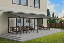 Aliuminio terasos stogas Sierra Palram - Canopia 3 x 9,15 m antracito spalvos Heat Block