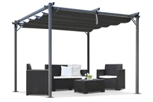 Antracito spalvos terasos pergola La Palma 3x3 Garden Point