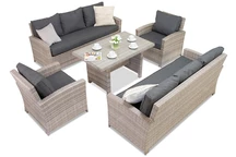 Didelis sodo baldų komplektas Parma Apetito 8 pilkos spalvos Garden Point
