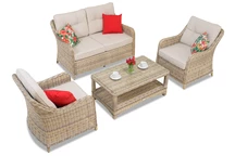 Komplektas iš technoratano Toledo Coffee 4 smėlio spalvos Garden Point