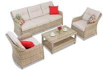 Komplektas iš technoratano Toledo Coffee 5 smėlio spalvos Garden Point