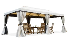 Lauko paviljonas su tinkleliu nuo uodų Valencia 3x6m kreminės spalvos Garden Point
