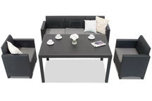 Nebraska Apetito 5 antracito spalvos Bica technorattan rinkinys