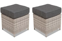 &quot;Garden Point&quot; &quot;Parma&quot; pilkos spalvos technorattaniniai sodo pufai