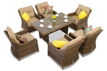 Sodo baldų komplektas Toledo Premium rudos spalvos Garden Point
