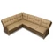 Sodo kampinė sofa su staliuku Toledo Corner rudos spalvos Garden Point