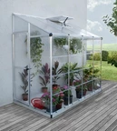 Mažas prie sienos tvirtinamas šiltnamis Lean To Hybrid 1,24 x 2,44 m Palram - Canopia
