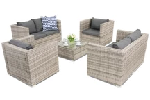 Technoratano sodo baldų komplektas Roma Coffee 6 Garden Point pilka