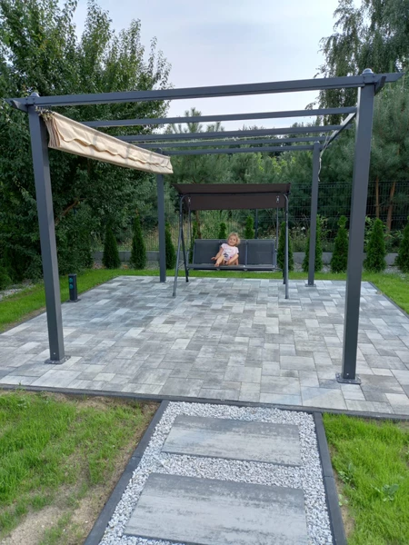 "Florence Garden Point" metalinės sodo sūpynės pilkos spalvos
