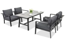 Aliuminio lauko baldai Sydney Premium 4 Garden Point antracito spalvos