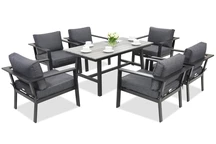 Aliuminio lauko baldai Sydney Premium 6 Garden Point antracito spalvos