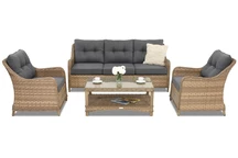 Baldai iš technoratano Toledo Coffee 5 cappuccino spalvos Garden Point