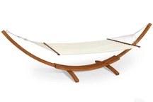 Garden Point baltas Kiwi hamakas su mediniu stovu