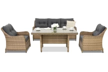 Komplektas iš technoratano Toledo Apetito 5 cappuccino spalvos Garden Point 