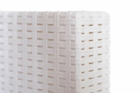 &quot;Colorado Relax Corner&quot; 4 baltos spalvos &quot;Bica&quot; technorattano poilsio baldų komplektas