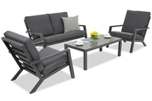 Lauko baldai Braga Coffee 4 Garden Point antracito spalvos