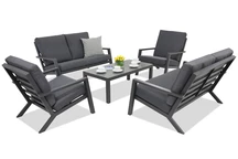 Lauko baldai Braga Coffee 6 Garden Point antracito spalvos