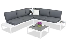 Lauko kampinė sofa Lisbon Garden Point baltos spalvos