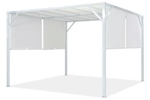 Metalinė terasinė pavėsinė Santorini 3 x 3 m baltos Garden Point