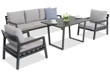 Nicea 5 Garden Point aliuminio sodo baldai antracito spalvos