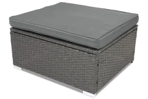 Sintetinio ratano lauko suoliukas kojoms Roma antracito spalvos Garden Point