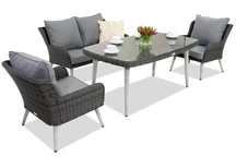 Sodo baldai Bilbao Apetito 4 Garden Point antracito spalvos