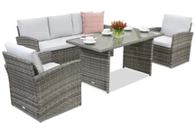 Sodo baldai Monaco Apetito 5 Garden Point pilkos spalvos