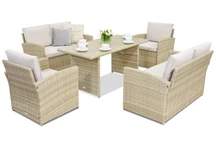 Sodo baldai Monaco Apetito 6 Garden Point smėlio spalvos