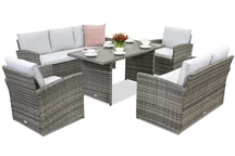 Sodo baldai Monaco Apetito 7 Garden Point pilkos spalvos