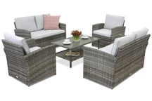 Sodo baldai Monaco Coffee 6 Garden Point pilkos spalvos