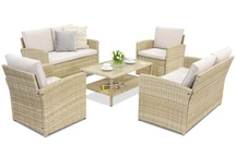 Sodo baldai Monaco Coffee 6 Garden Point smėlio spalvos