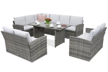 Sodo baldai Monaco Comida 9 Garden Point pilkos spalvos