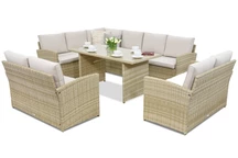 Sodo baldai Monaco Comida 9 Garden Point smėlio spalvos