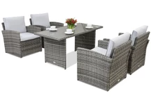 Sodo baldai Monaco Premium 4 Garden Point pilkos spalvos