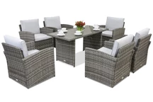 Sodo baldai Monaco Premium 6 Garden Point pilkos spalvos