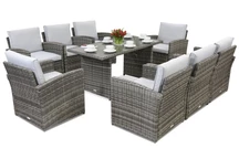 Sodo baldai Monaco Premium 8 Garden Point pilkos spalvos