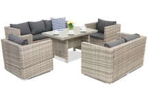 Sodo baldai iš technoratano Roma Apetito 7 Garden Point pilka