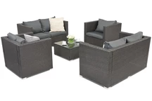 Sodo baldai iš technoratano Roma Coffee 6 Garden Point antracito spalvos