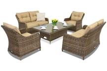 Sodo baldai iš technoratano Toledo Apetito 6 Lift rudos spalvos Garden Point