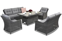 Sodo baldai iš technoratano Toledo Apetito 7 Lift antracito spalvos Garden Point