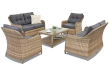 Sodo baldai iš technoratano Toledo Coffee 6 Garden Point cappuccino