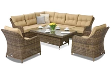 Sodo baldai iš technoratano Toledo Comida 7 Lift rudos spalvos Garden Point