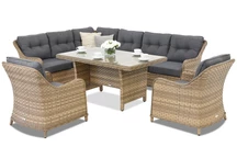 Sodo baldai su kampine sofa Toledo Comida 7 Garden Point cappuccino