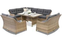 Sodo baldai su kampine sofa Toledo Comida 9 Garden Point cappuccino