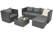 Technoratano sodo baldai Roma Corner 5 Garden Point antracito spalvos